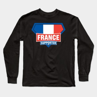 France Super Flag Supporter Long Sleeve T-Shirt